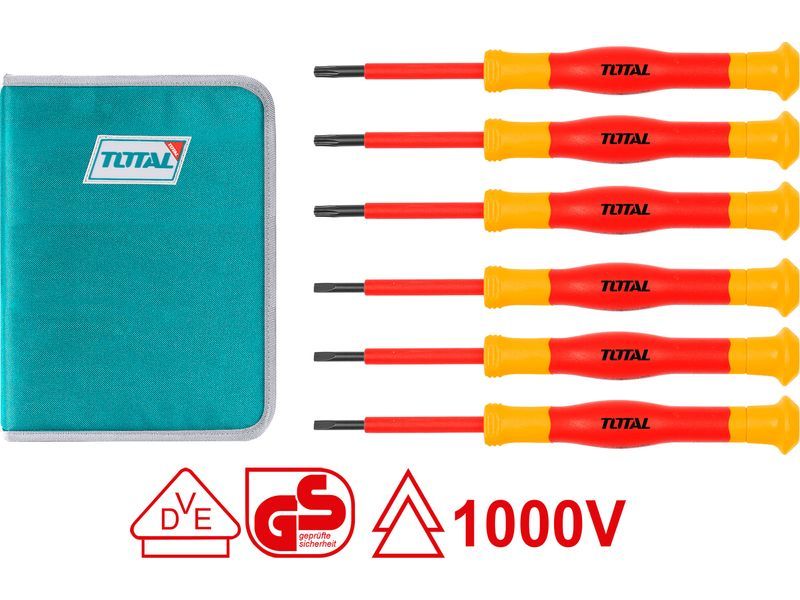 Elektrikerskrutrekker, sett med 6 stk, industriell, S2 Elektrikerskrutrekker, sett med 6 stk, industriell, S2
