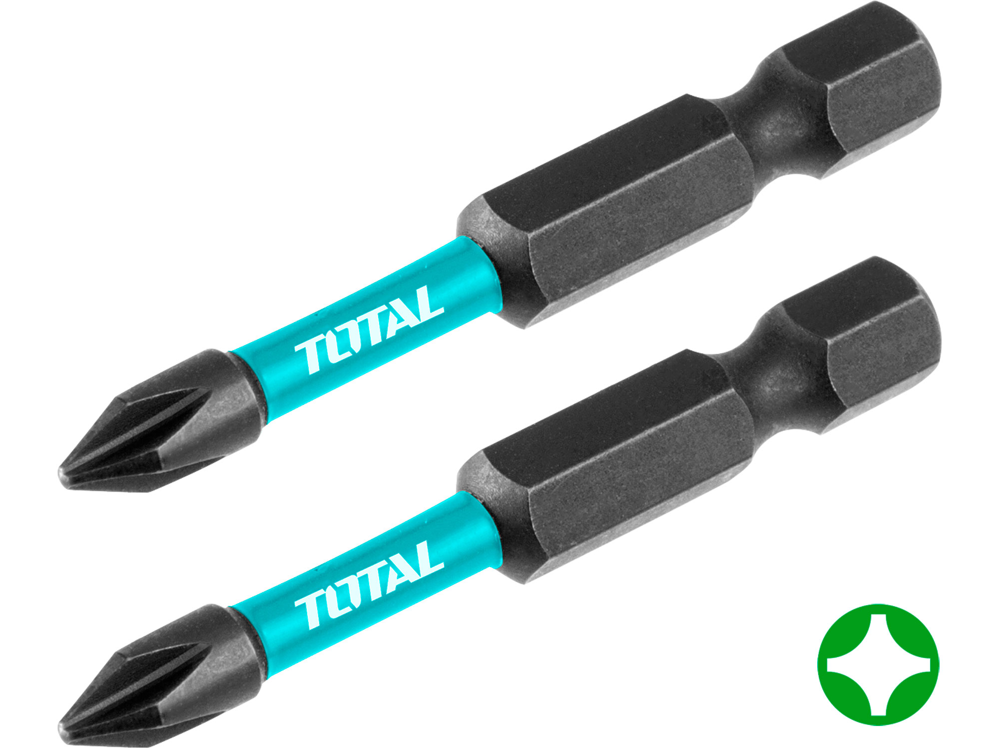 Total Slagskrutrekkerbits, S2, PH2, 50 mm, industri Total Slagskrutrekkerbits, S2, PH2, 50 mm, industri
