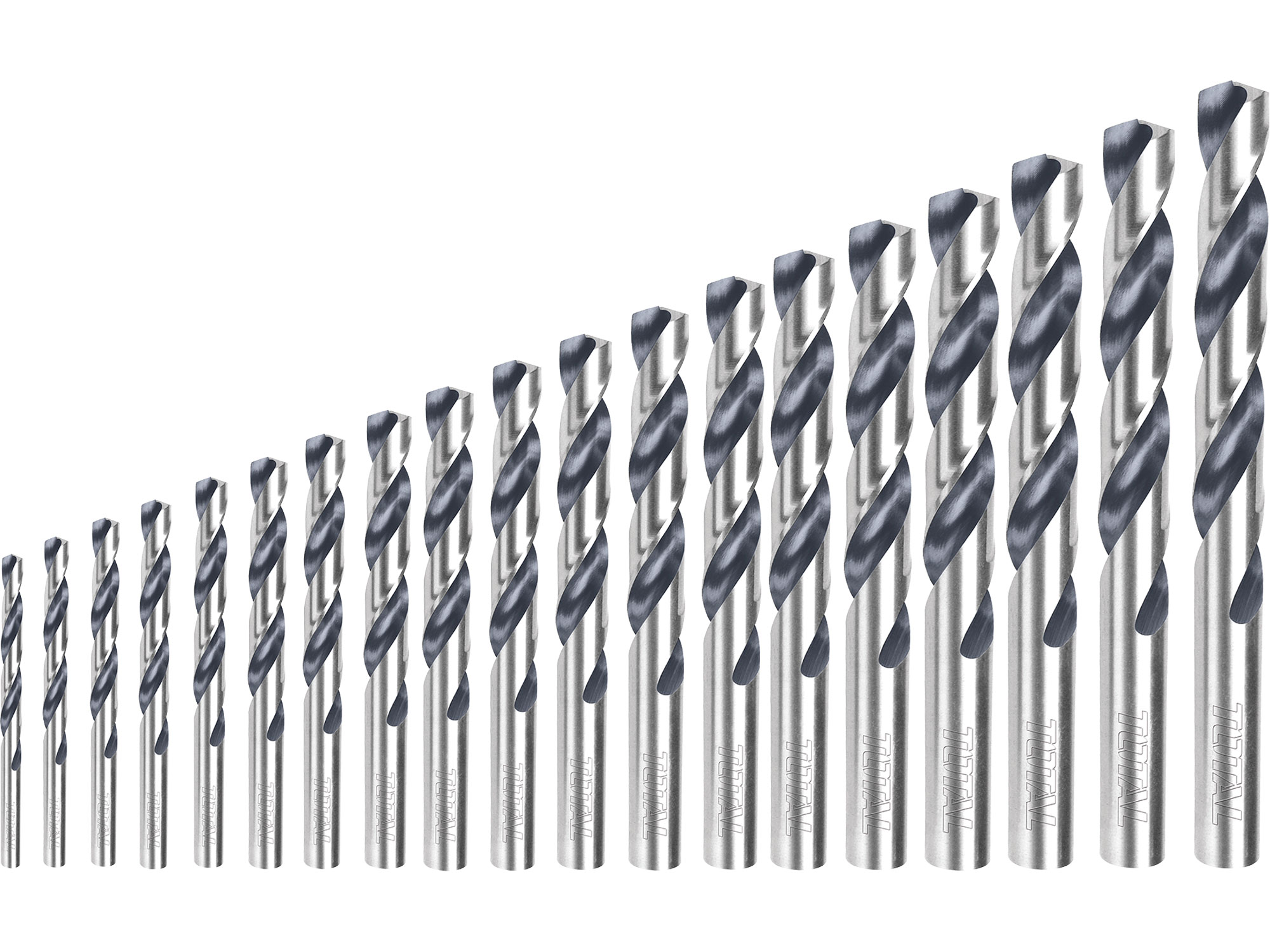 Bor for metall, sett med 19 deler, HSS Bor for metall, sett med 19 deler, HSS